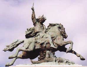 Beeld van Vercingetorix te Clermond Ferrand