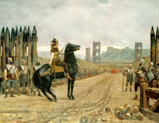 Vercingetorix geeft zicht over aan de Romeinen